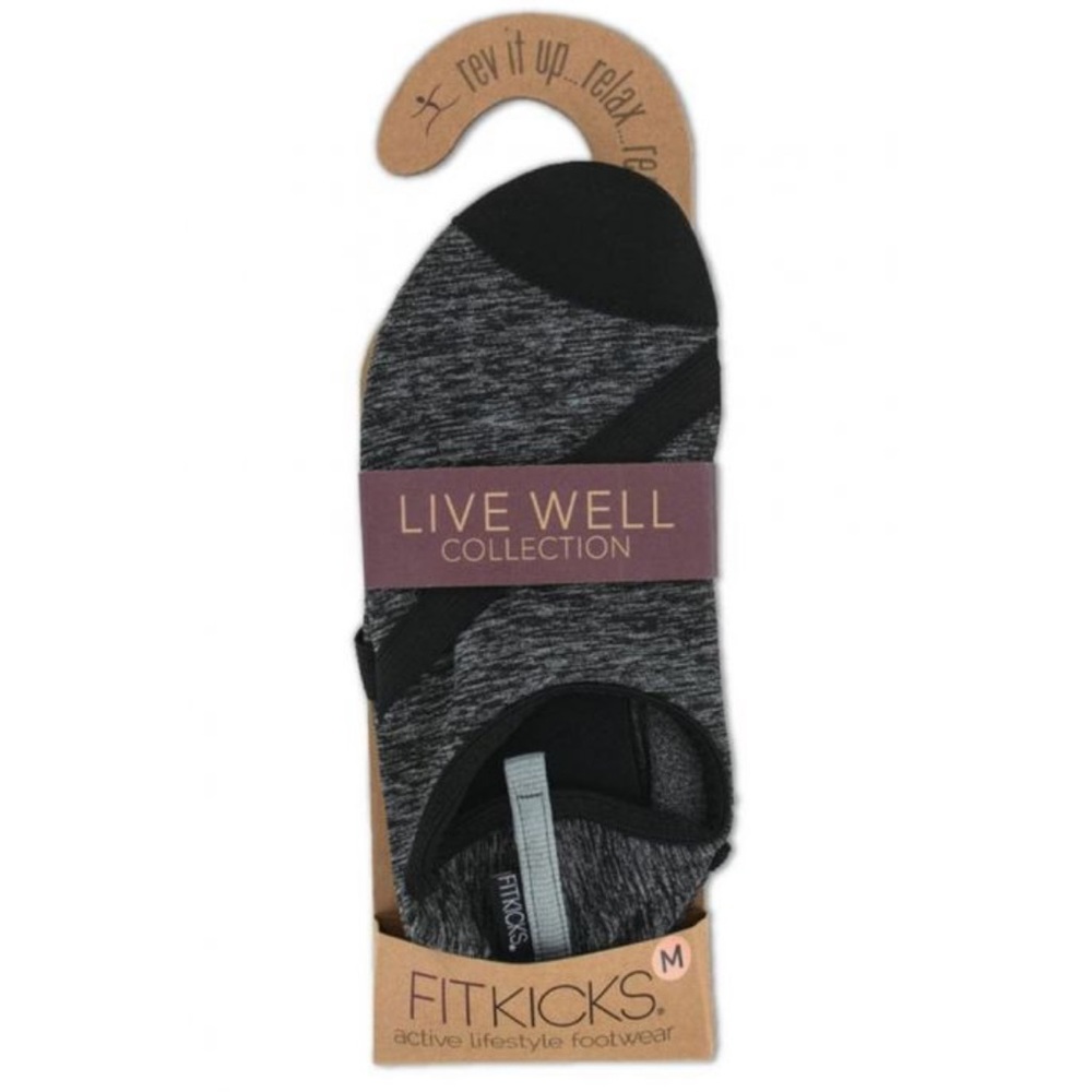 FitKicks Foldable Travel Flats Black Slip On Shoes Packable NWT Women’s 7-8 - Picture 4 of 5
